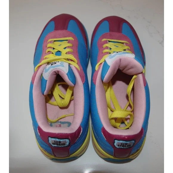 BBC Ice Cream Board Flip Sneakers Blue Pink Yellow Low Top Skate Shoes 5